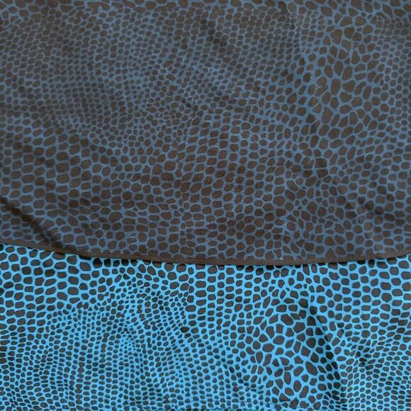 Designer Tibi Top 100% Silk Bateau Neckline Short Sleeve Layered Black Blue Shir - Picture 3 of 7